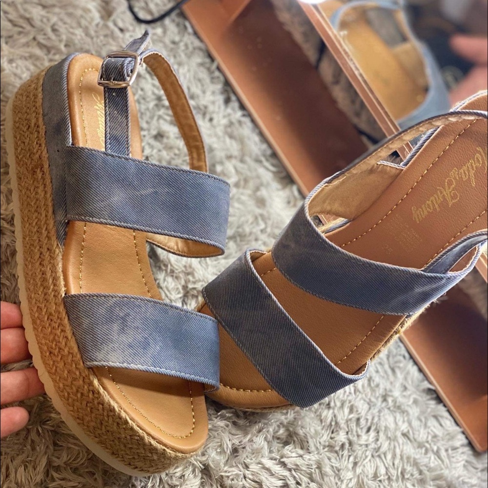 Denim sandals